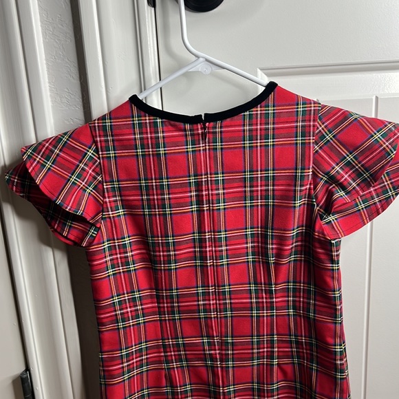 NWT Florence Eiseman Red Tartan Plaid Flutter Sleeve Dress - sold out online - Picture 5 of 7